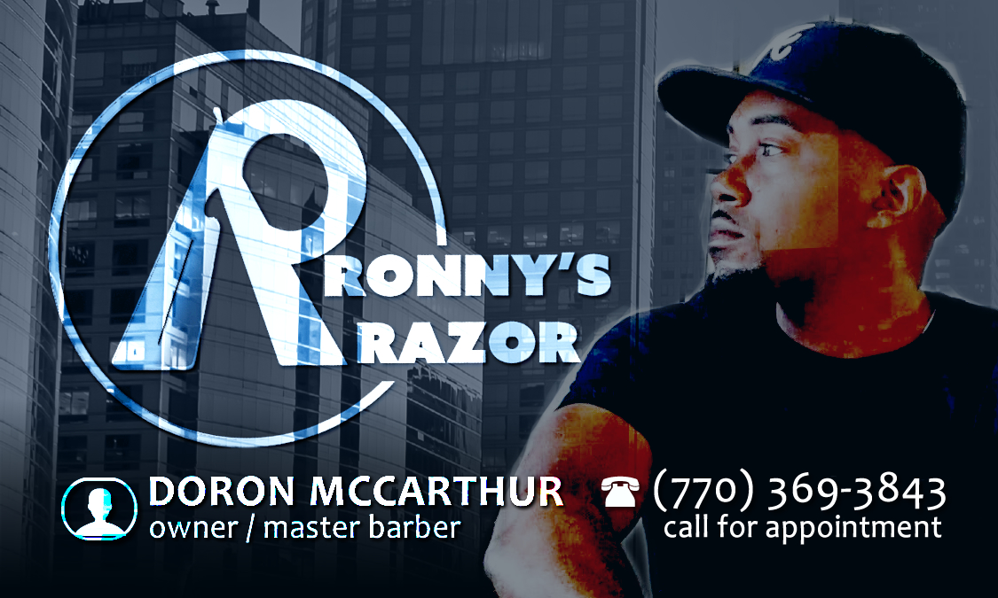 Ronny's Razor on Echelon Local | Doron McCarthur - Master Barber | (770) 369- 3843 | 2148 Duluth Highway, Duluth GA | Atlanta, Gwinnett, Lawrenceville | All hair types.